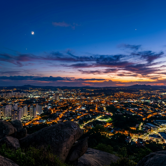 Vista da Pedra da Baleia sobre Jundiaí